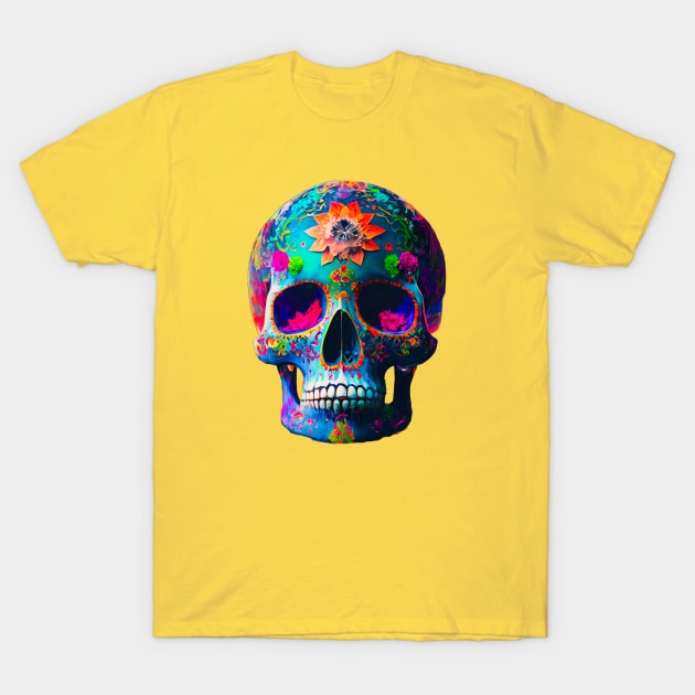 DOD Skull Día de los Muertos T-Shirt by CreativePhil